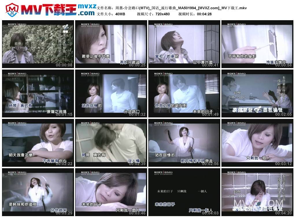 周蕙-分岔路口(MTV)_国语_流行歌曲_MA501994